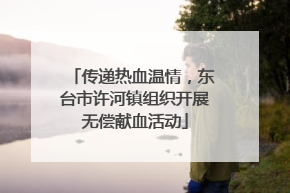 传递热血温情，东台市许河镇组织开展无偿献血活动