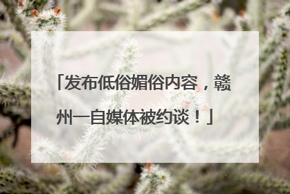 发布低俗媚俗内容，赣州一自媒体被约谈！