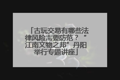 古玩交易有哪些法律风险需要防范？“江南文物之邦”丹阳举行专题讲座