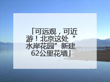 可远观，可近游！北京这处“水岸花园”新建62公里花墙