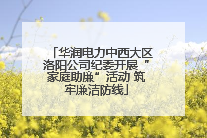 华润电力中西大区洛阳公司纪委开展“家庭助廉”活动 筑牢廉洁防线