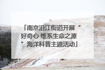 南京沿江街道开展“好奇心 维系生命之源”海洋科普主题活动