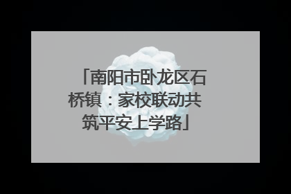 南阳市卧龙区石桥镇：家校联动共筑平安上学路