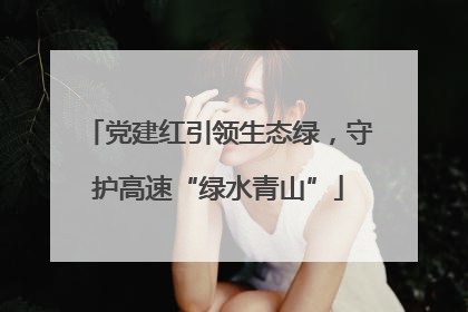 党建红引领生态绿，守护高速“绿水青山”