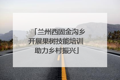 兰州西固金沟乡开展果树技能培训 助力乡村振兴