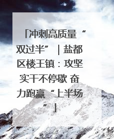 冲刺高质量“双过半”｜盐都区楼王镇：攻坚实干不停歇 奋力跑赢“上半场”