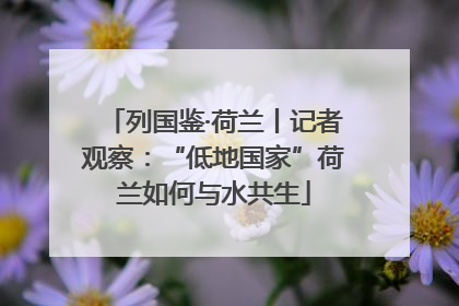 列国鉴·荷兰丨记者观察：“低地国家”荷兰如何与水共生