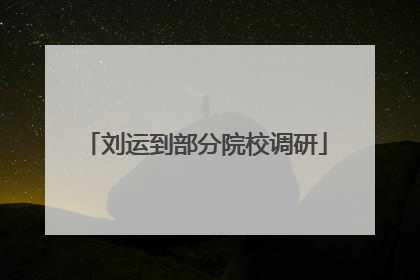 刘运到部分院校调研