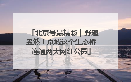 北京号最精彩｜野趣盎然！京城这个生态桥连通两大网红公园