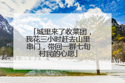 城里来了收菜团，我花三小时赶去山里串门，带回一群七旬村民的心愿