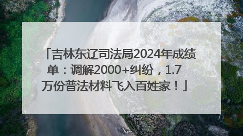 吉林东辽司法局2024年成绩单：调解2000+纠纷，1.7万份普法材料飞入百姓家！