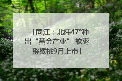 同江：北纬47°种出“黄金产业” 软枣猕猴桃9月上市