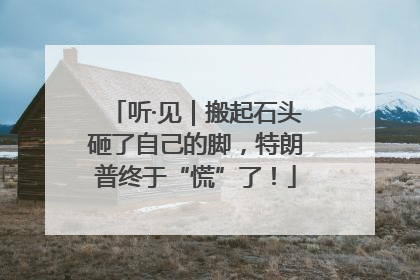听·见｜搬起石头砸了自己的脚，特朗普终于“慌”了！