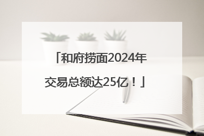 和府捞面2024年交易总额达25亿！