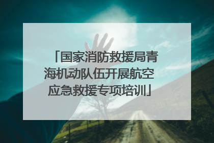 国家消防救援局青海机动队伍开展航空应急救援专项培训