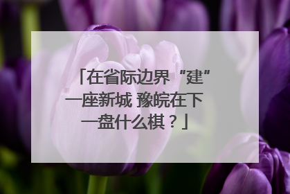 在省际边界“建”一座新城 豫皖在下一盘什么棋？