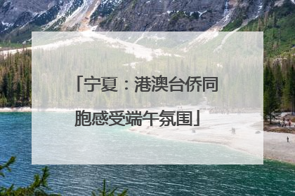 宁夏：港澳台侨同胞感受端午氛围