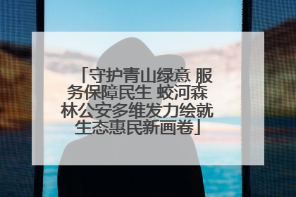 守护青山绿意 服务保障民生 蛟河森林公安多维发力绘就生态惠民新画卷