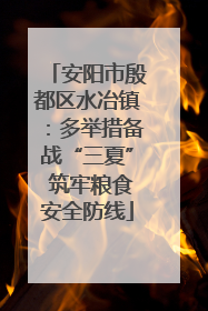 安阳市殷都区水冶镇：多举措备战“三夏” 筑牢粮食安全防线