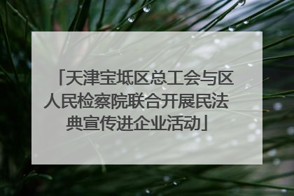 天津宝坻区总工会与区人民检察院联合开展民法典宣传进企业活动