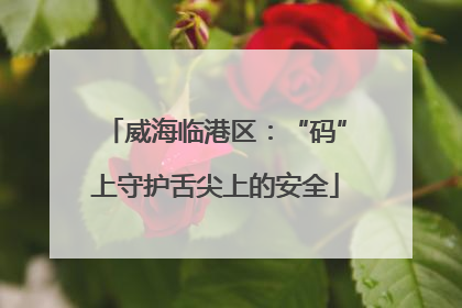威海临港区：“码”上守护舌尖上的安全