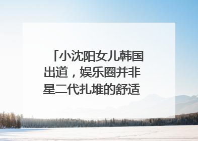 小沈阳女儿韩国出道，娱乐圈并非星二代扎堆的舒适区｜文艺评论