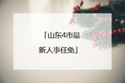 山东4市最新人事任免