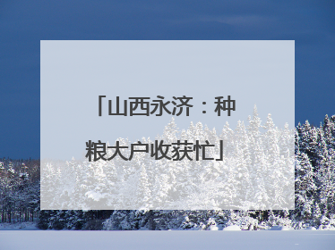 山西永济：种粮大户收获忙