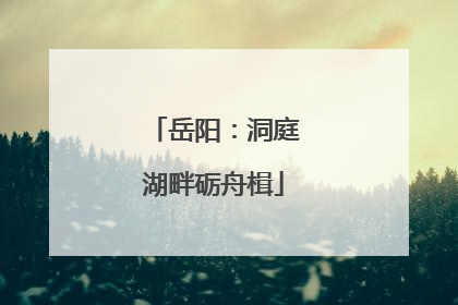 岳阳：洞庭湖畔砺舟楫