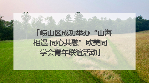 崂山区成功举办“山海相遇 同心共融”欧美同学会青年联谊活动