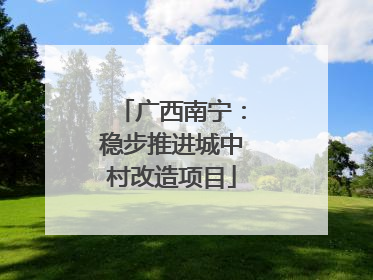 广西南宁：稳步推进城中村改造项目
