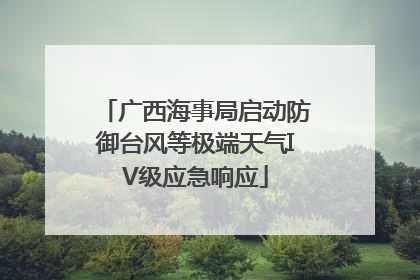 广西海事局启动防御台风等极端天气IV级应急响应