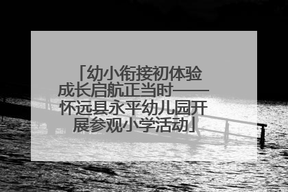 幼小衔接初体验 成长启航正当时——怀远县永平幼儿园开展参观小学活动