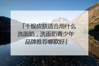 干燥皮肤适合用什么洗面奶，洗面奶青少年品牌推荐哪款好