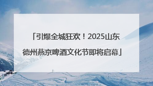引爆全城狂欢！2025山东德州燕京啤酒文化节即将启幕