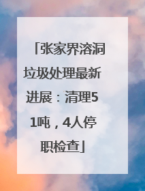 张家界溶洞垃圾处理最新进展：清理51吨，4人停职检查