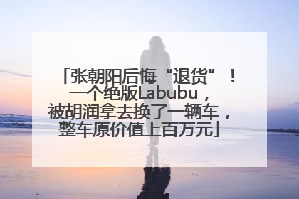 张朝阳后悔“退货”！一个绝版Labubu，被胡润拿去换了一辆车，整车原价值上百万元
