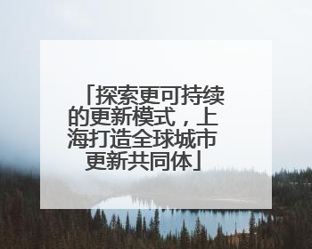 探索更可持续的更新模式，上海打造全球城市更新共同体