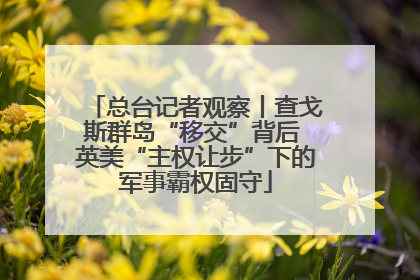 总台记者观察丨查戈斯群岛“移交”背后 英美“主权让步”下的军事霸权固守