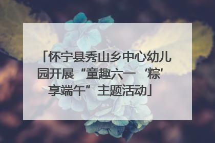 怀宁县秀山乡中心幼儿园开展“童趣六一‘粽’享端午”主题活动