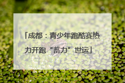 成都：青少年跑酷赛热力开跑“蓄力”世运