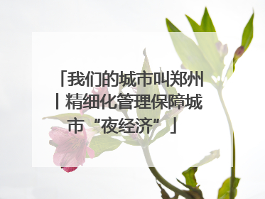 我们的城市叫郑州丨精细化管理保障城市“夜经济”