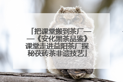 把课堂搬到茶厂——《安化黑茶品鉴》课堂走进益阳茶厂探秘茯砖茶非遗技艺