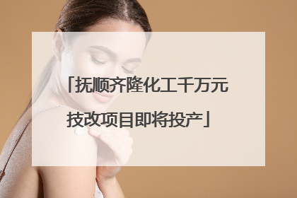 抚顺齐隆化工千万元技改项目即将投产