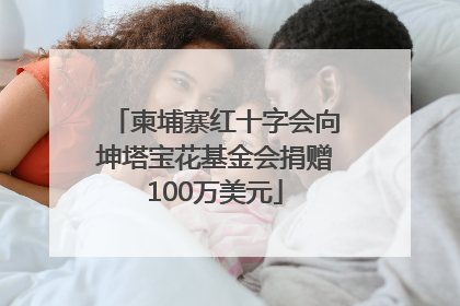 柬埔寨红十字会向坤塔宝花基金会捐赠100万美元