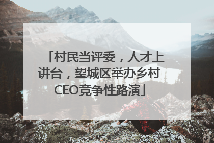 村民当评委，人才上讲台，望城区举办乡村CEO竞争性路演