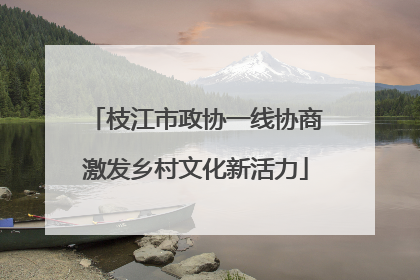 枝江市政协一线协商激发乡村文化新活力