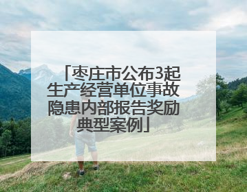 枣庄市公布3起生产经营单位事故隐患内部报告奖励典型案例