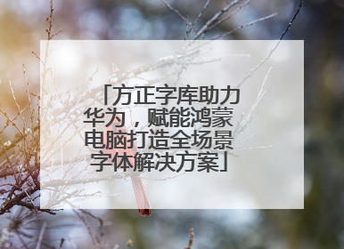 方正字库助力华为，赋能鸿蒙电脑打造全场景字体解决方案