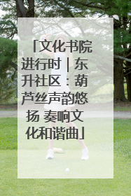 文化书院进行时｜东升社区：葫芦丝声韵悠扬 奏响文化和谐曲
